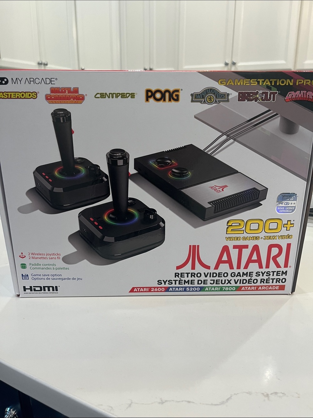 Atari Retro Video Game System in Black with Dual Wireless Joysticks